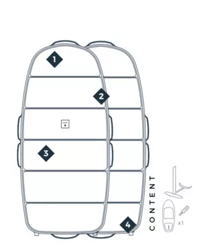 Manera Wing Foil Bag Wheels 5'0