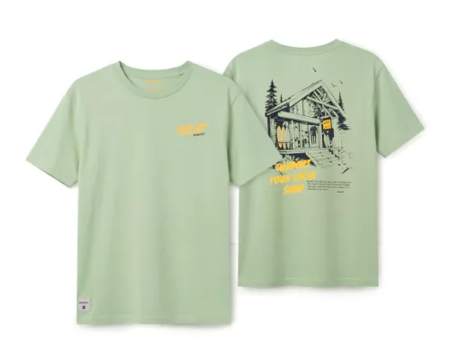 Manera T-shirt Férfi Support your local shop 2026 ivory